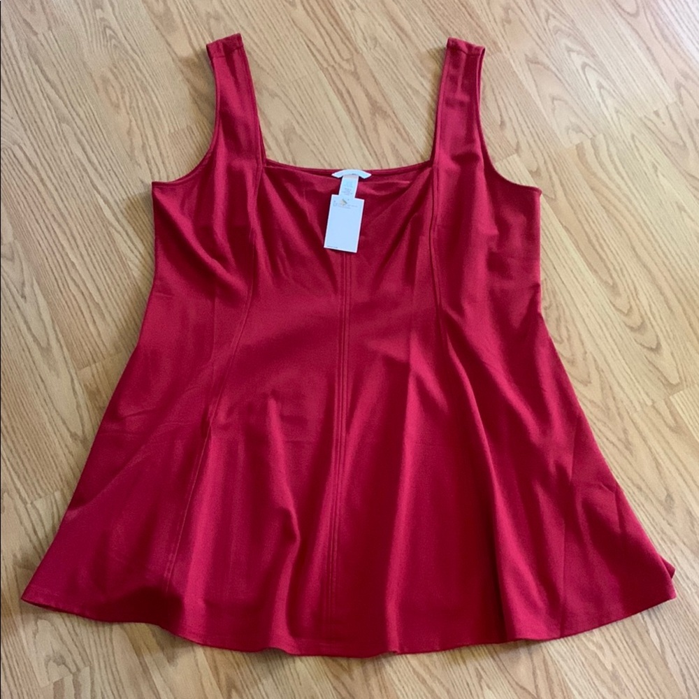 H&M NWT Square Jersey Stretchy Dress Dark Burgundy XXL Elegant Sleeveless Dress - Picture 9 of 12